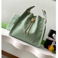 Market Sells Chanel Grained Calfskin Medium Hobo Bag AS5311 Light Green 2025