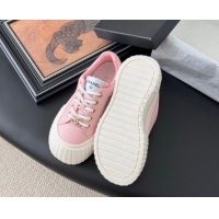Best Product Chanel Leather Platform Sneakers Light Pink 2025 CH071513