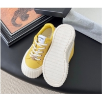 Good Quality Chanel Leather Platform Sneakers Yellow 2025 CH071513