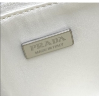 Original Cheap Prada Re-Edition Satin Mini-bag with Crystals 1NE515 White 2025