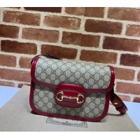 Best Price Gucci Horsebit 1955 GG Canvas Shoulder Bag 602204 Red 2024