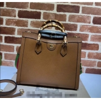 Top Quality Gucci Diana Medium Tote Bag in Leather 678842 Brown 2024