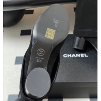 Good Product Chanel Suede & Grosgrain Heel High Boots 6cm with Foldover Bootleg Black 2025 CH071516