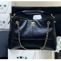 Buy Discount Chanel Small Tote Bag in Original Calfskin AS5634 Black 2025 Top Quality