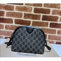 Low Cost Gucci Ophidia Jumbo GG Denim Small Shoulder bag 499621 Black 2024