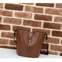 Spot Bulk Gucci Leather Mini Bucket Shoulder bag 782908 Brown 2024