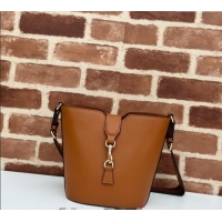 Buy Inexpensive Gucci Leather Mini Bucket Shoulder bag 782908 Light Brown 2024