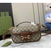 Grade Design Gucci Horsebit 1955 GG Canvas Small Top Handle Bag 815206 Brown 2024