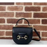 Well Crafted Gucci Horsebit 1955 Leather Mini Top Handle Bag ‎781387 Black 2024