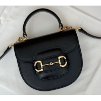 Well Crafted Gucci Horsebit 1955 Leather Mini Top Handle Bag ‎781387 Black 2024