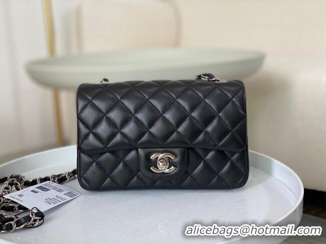 Best Price Chanel Lambskin Classic Mini Flap Bag A69900 Black/Silver