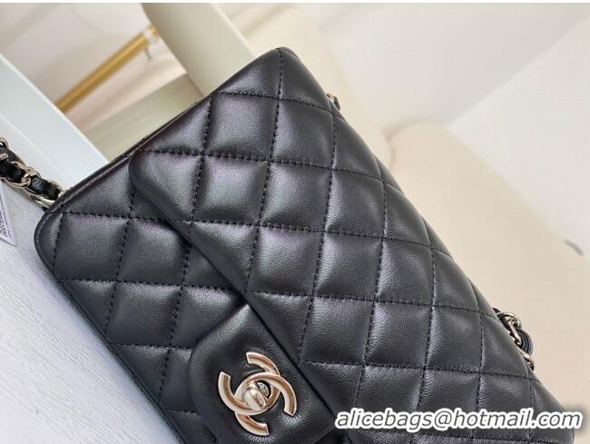 Best Price Chanel Lambskin Classic Mini Flap Bag A69900 Black/Silver