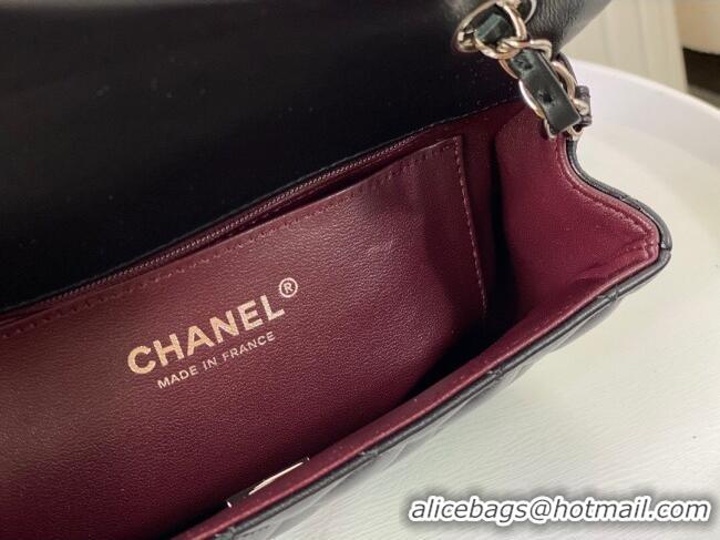 Best Price Chanel Lambskin Classic Mini Flap Bag A69900 Black/Silver