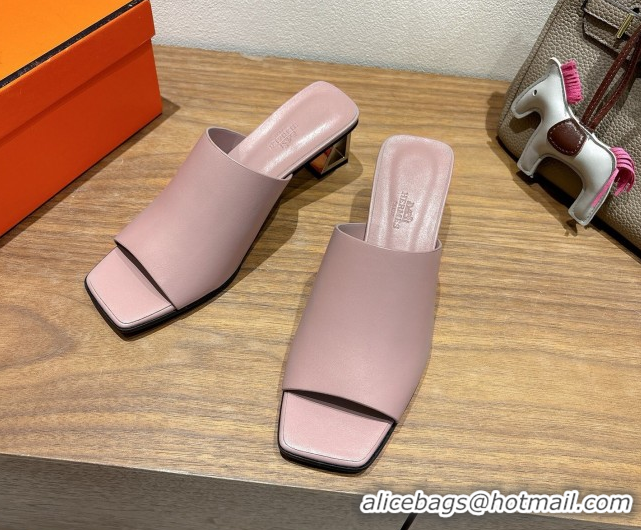 Big Discount Hermes Kristal Heel Slides Sandal in Nappa Leather Purple 0606072