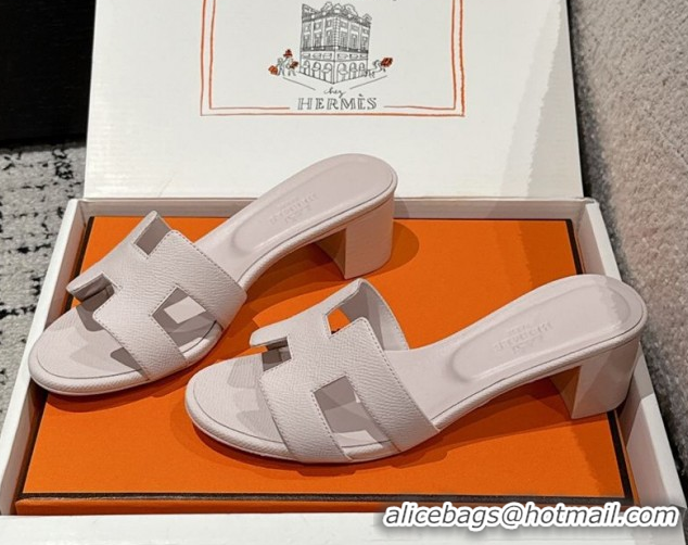 Most Popular Hermes Classic Oasis Heel Slides Sandal 4.5cm in Palm Grained Leather Pink 0606084