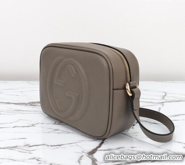 Modern Classic Gucci Soho Small Leather Interlocking G Tassel Disco Camera Bag 308364 Grey 2024
