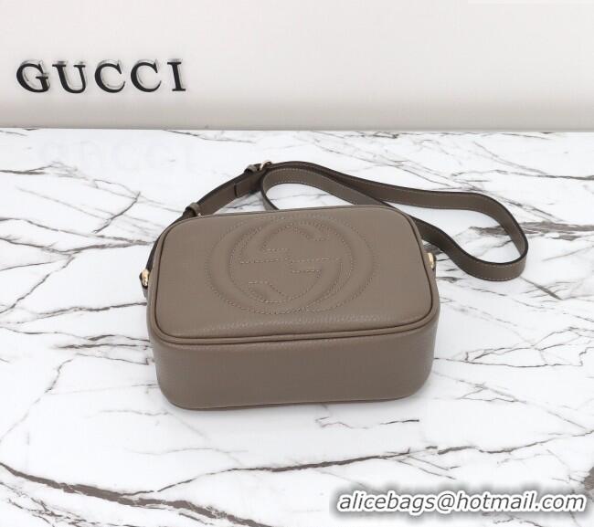 Modern Classic Gucci Soho Small Leather Interlocking G Tassel Disco Camera Bag 308364 Grey 2024