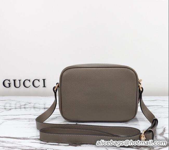 Modern Classic Gucci Soho Small Leather Interlocking G Tassel Disco Camera Bag 308364 Grey 2024