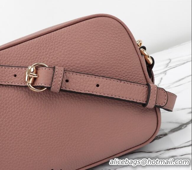 Top Quality Gucci Soho Small Leather Interlocking G Tassel Disco Camera Bag 308364 Nude Pink 2024