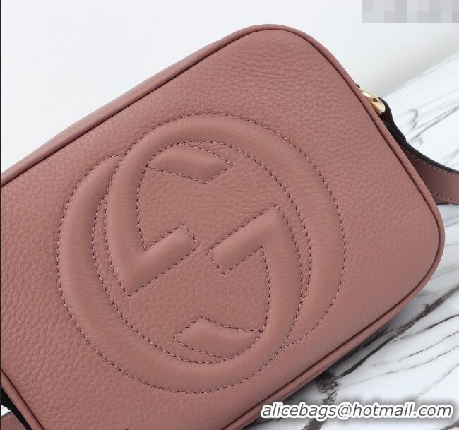 Top Quality Gucci Soho Small Leather Interlocking G Tassel Disco Camera Bag 308364 Nude Pink 2024