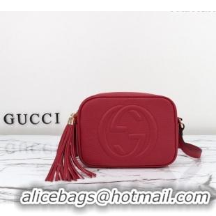 Well Crafted Gucci Soho Small Leather Interlocking G Tassel Disco Camera Bag 308364 Red 2024