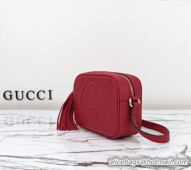 Well Crafted Gucci Soho Small Leather Interlocking G Tassel Disco Camera Bag 308364 Red 2024