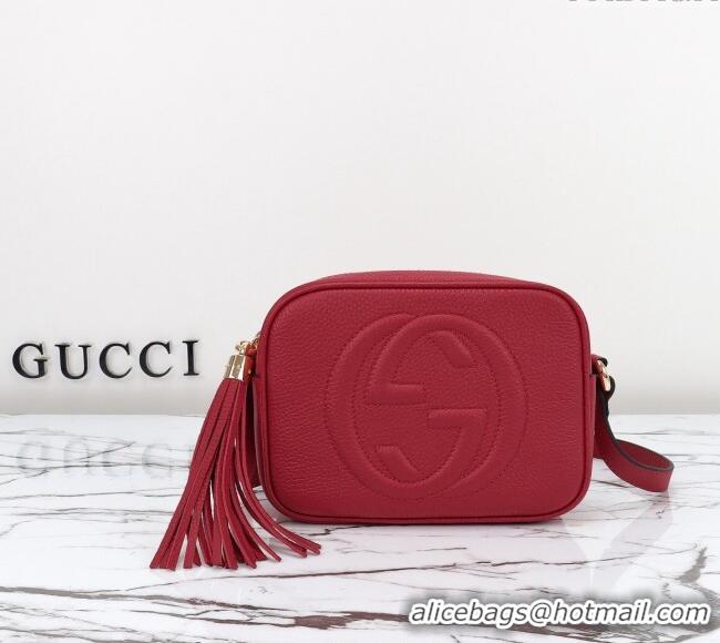 Well Crafted Gucci Soho Small Leather Interlocking G Tassel Disco Camera Bag 308364 Red 2024