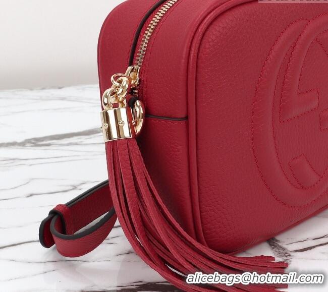 Well Crafted Gucci Soho Small Leather Interlocking G Tassel Disco Camera Bag 308364 Red 2024