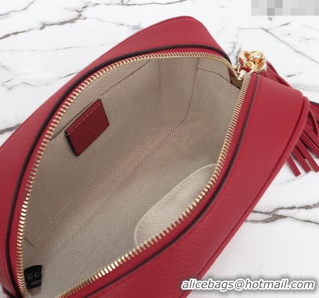 Well Crafted Gucci Soho Small Leather Interlocking G Tassel Disco Camera Bag 308364 Red 2024
