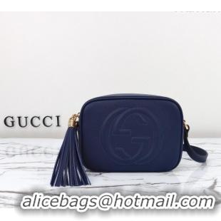 Buy Fashionable Gucci Soho Small Leather Interlocking G Tassel Disco Camera Bag 308364 Royal Blue 2024