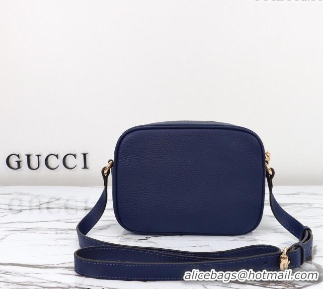 Buy Fashionable Gucci Soho Small Leather Interlocking G Tassel Disco Camera Bag 308364 Royal Blue 2024
