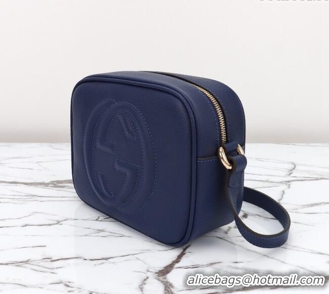 Buy Fashionable Gucci Soho Small Leather Interlocking G Tassel Disco Camera Bag 308364 Royal Blue 2024