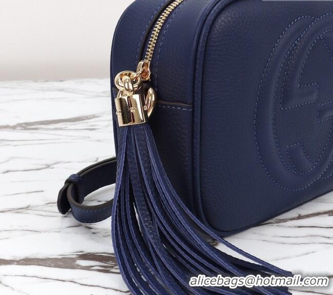 Buy Fashionable Gucci Soho Small Leather Interlocking G Tassel Disco Camera Bag 308364 Royal Blue 2024