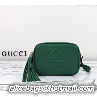 Pretty Style Gucci Soho Small Leather Interlocking G Tassel Disco Camera Bag 308364 Green 2024