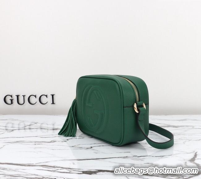 Pretty Style Gucci Soho Small Leather Interlocking G Tassel Disco Camera Bag 308364 Green 2024