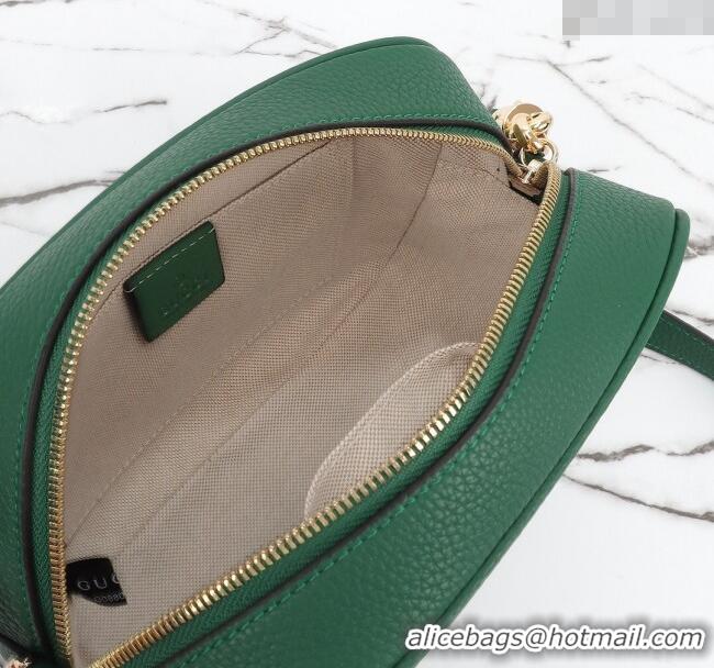 Pretty Style Gucci Soho Small Leather Interlocking G Tassel Disco Camera Bag 308364 Green 2024