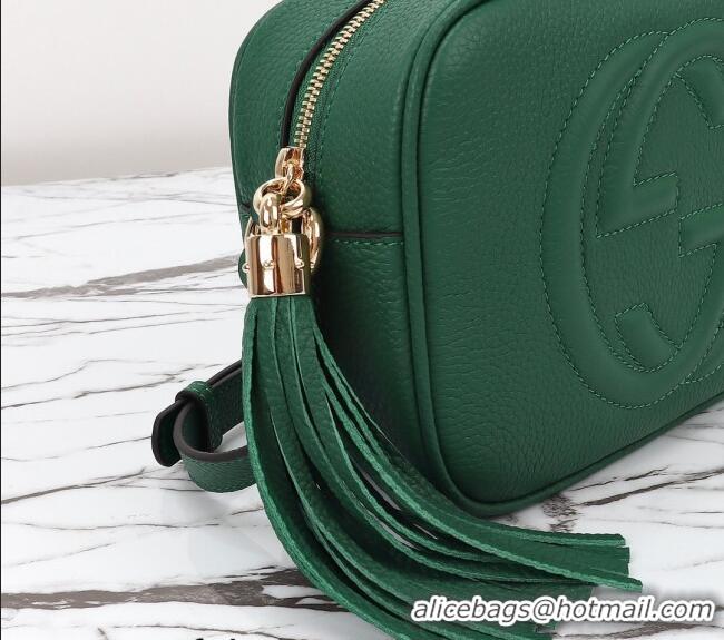 Pretty Style Gucci Soho Small Leather Interlocking G Tassel Disco Camera Bag 308364 Green 2024