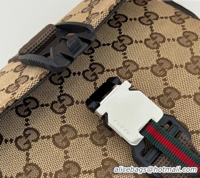 Luxury Cheap Gucci GG Canvas Mini Crossbody Bag 802100 Beige 2024
