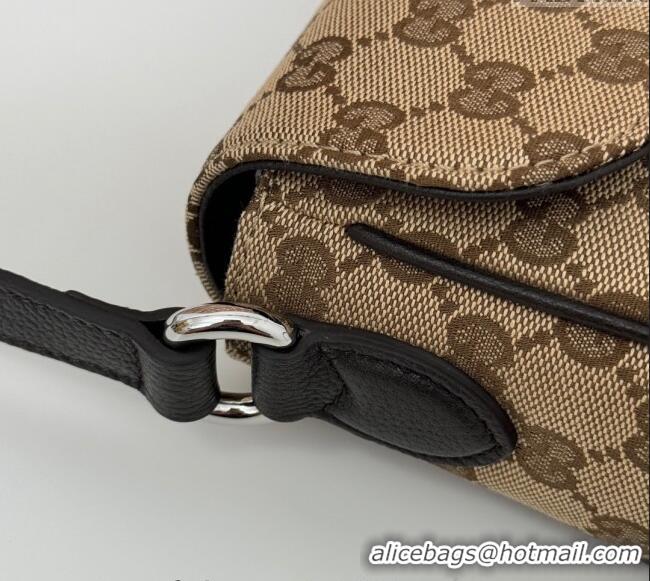 Luxury Cheap Gucci GG Canvas Mini Crossbody Bag 802100 Beige 2024