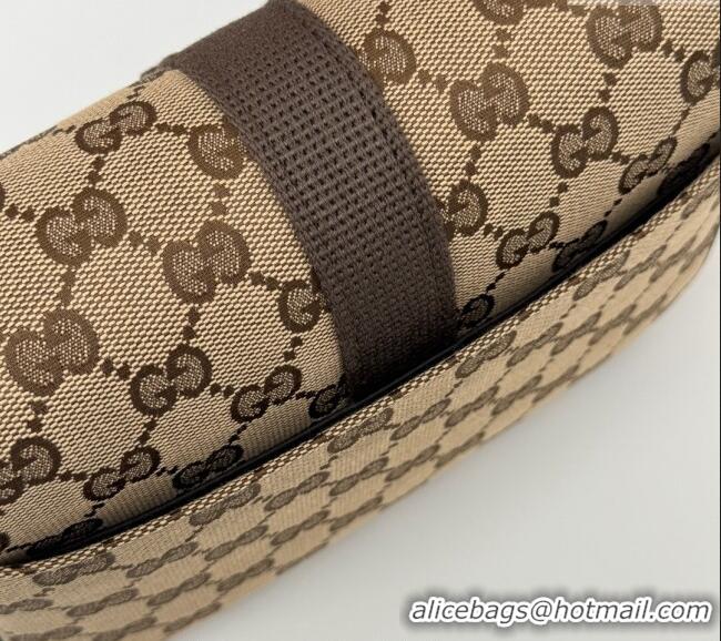 Luxury Cheap Gucci GG Canvas Mini Crossbody Bag 802100 Beige 2024