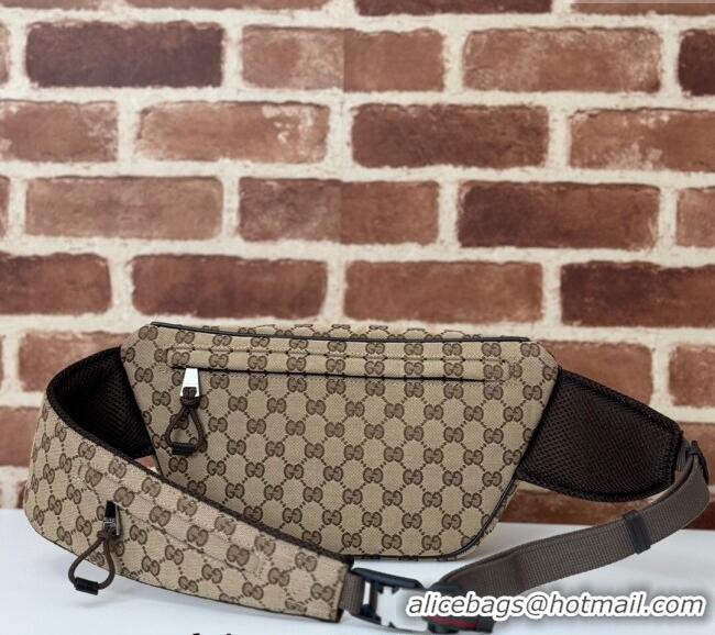 Buy New Cheap Gucci Small GG Canvas Belt Bag 804262 Beige 2024