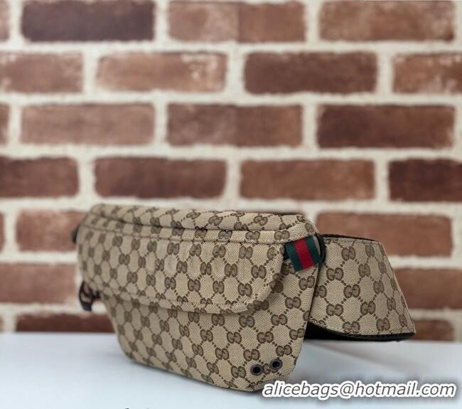 Buy New Cheap Gucci Small GG Canvas Belt Bag 804262 Beige 2024