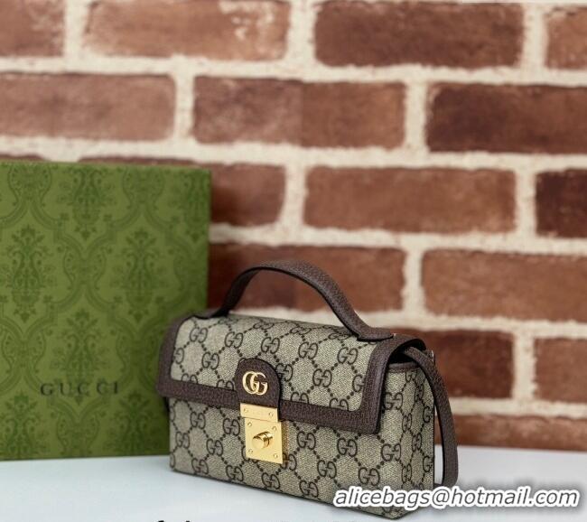 Top Grade Gucci Padlock GG Canvas Mini Bag 772314 Brown 2024
