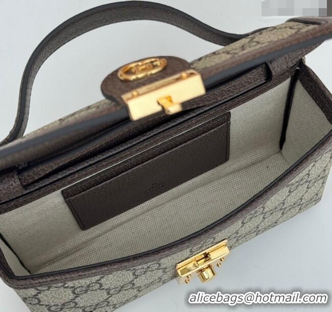 Top Grade Gucci Padlock GG Canvas Mini Bag 772314 Brown 2024