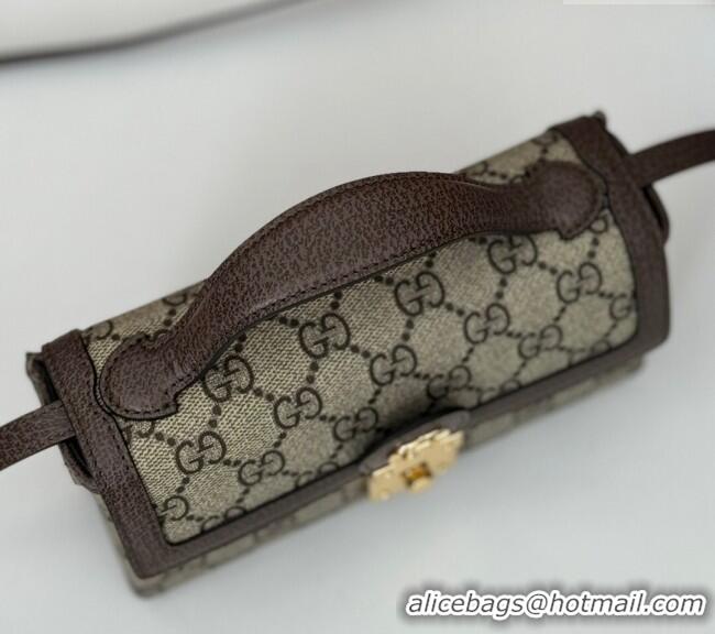 Top Grade Gucci Padlock GG Canvas Mini Bag 772314 Brown 2024