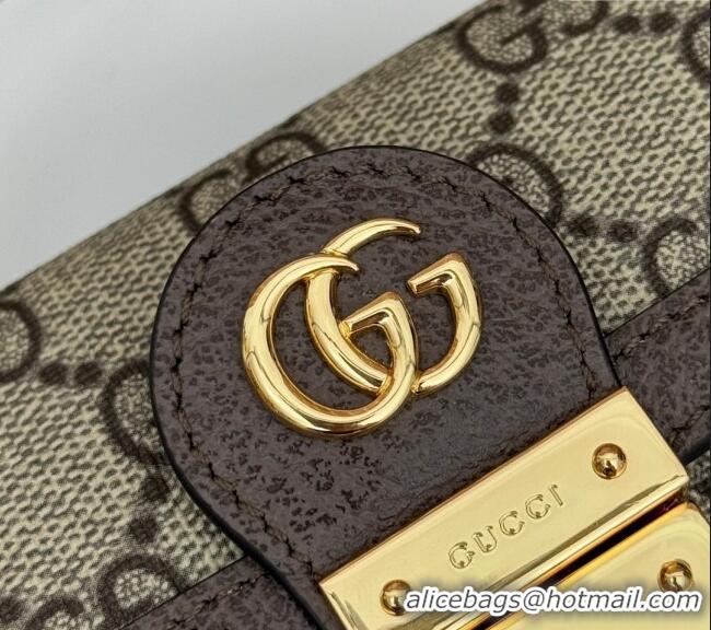 Top Grade Gucci Padlock GG Canvas Mini Bag 772314 Brown 2024