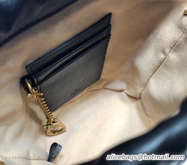 Luxurious Gucci GG Marmont Matelassé Mini Bucket Bag 575163 Black 2024