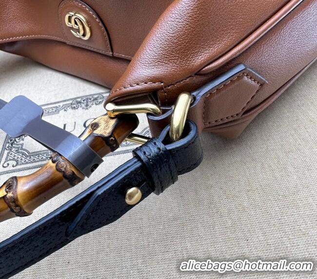 Promotional Gucci Diana Leather medium shoulder bag 746124 Brown 2023