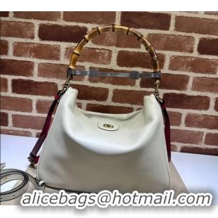 Shop Discount Gucci Diana Leather Large Shoulder Bag 746245 White 2024