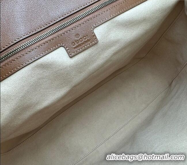 Unique Grade Gucci Diana Leather Large Shoulder Bag 746245 Brown 2024